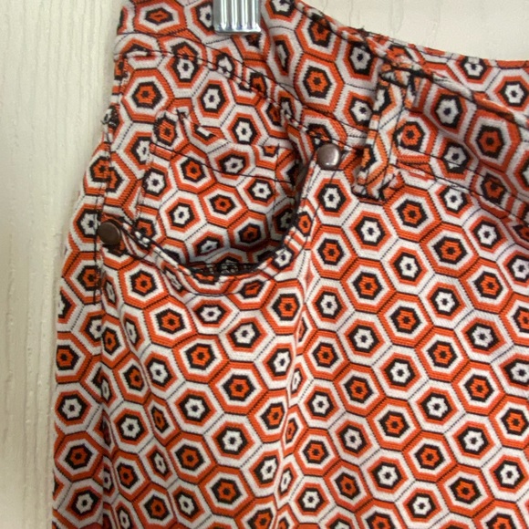 Patterned Skinny Jeans, retro hippy pants size large - Picture 5 of 8